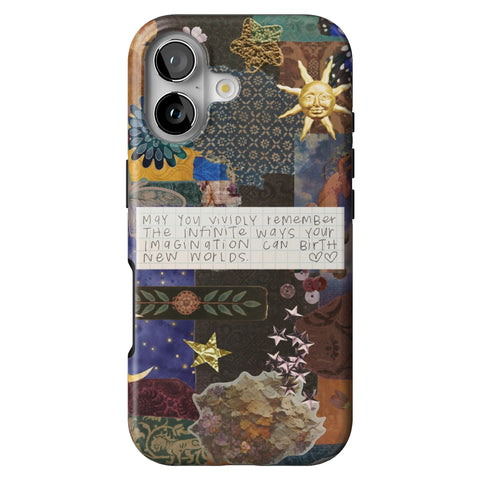 Whimsy Quote Collage Tough Phone Case for iPhone 17