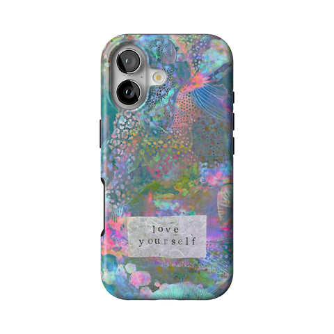 Love Yourself Pastel Abstract Art Tough Phone Case for iPhone 17