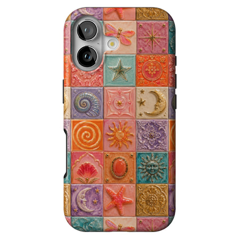 Nautical Whimsy Tiles Tough Phone Case for iPhone 17