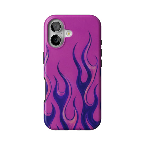 Purple Flames Y2K Tough Phone Case for iPhone 17