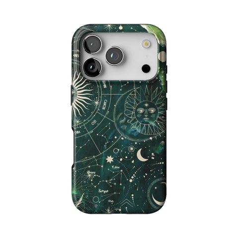 Green Marble Zodiac Tough Phone Case for iPhone 17 Pro
