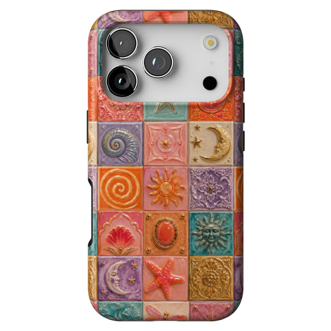 Nautical Whimsy Tiles Tough Phone Case for iPhone 17 Pro