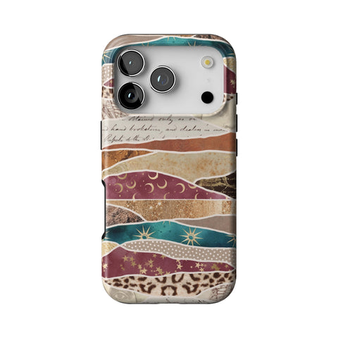 Boho Abstract Tough Phone Case for iPhone 17 Pro