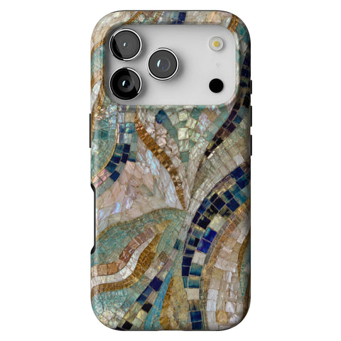 Sea Goddess Mosaic Print Tough Phone Case for iPhone 17 Pro