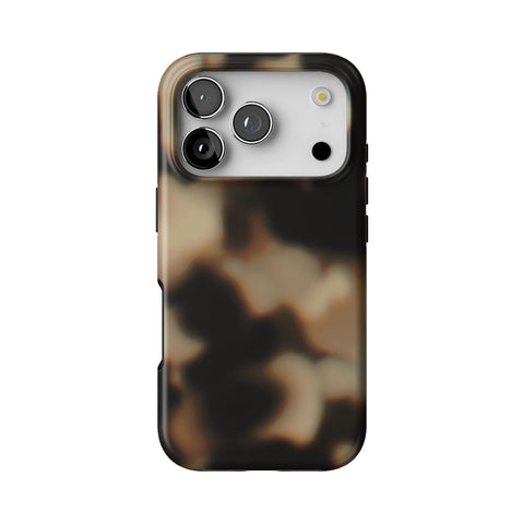 Creamy Tortoise Shell Tough Phone Case for iPhone 17 Pro