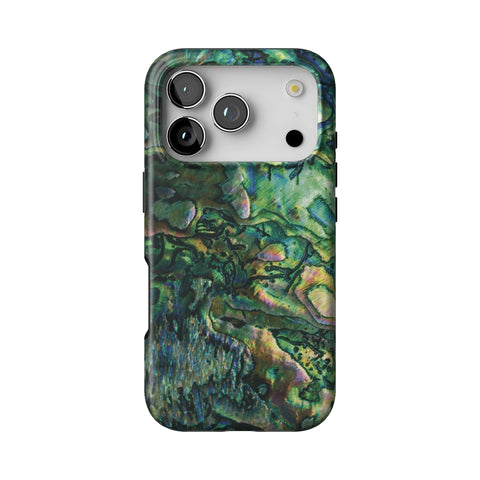 Green Abalone Shell Tough Phone Case for iPhone 17 Pro