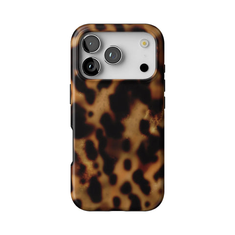 Grunge Tortoise Shell Print Tough Phone Case for iPhone 17 Pro