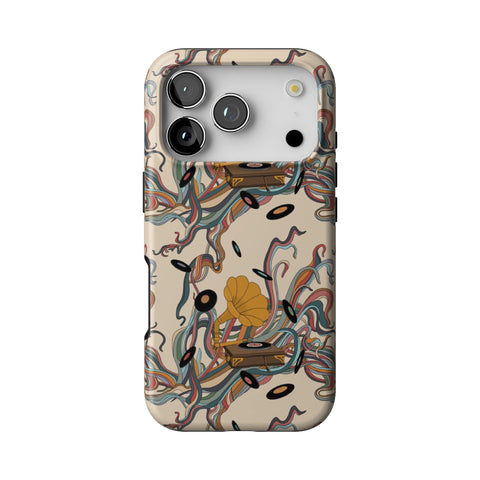 Art Nouveau Vinyl Record Player Tough Phone Case for iPhone 17 Pro