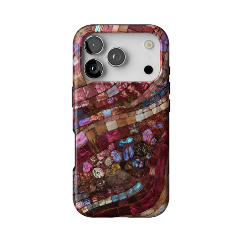 Garnet Stained Glass Print Tough Phone Case for iPhone 17 Pro