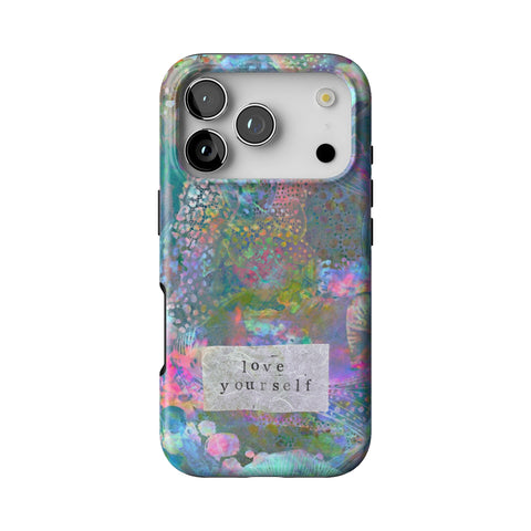 Love Yourself Pastel Abstract Art Tough Phone Case for iPhone 17 Pro