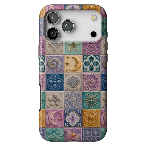 Mermaid Whimsy Tiles Tough Phone Case for iPhone 17 Pro Max