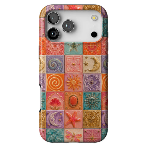Nautical Whimsy Tiles Tough Phone Case for iPhone 17 Pro Max