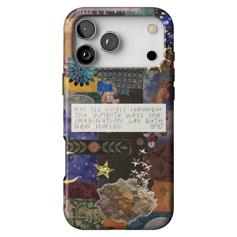 Whimsy Quote Collage Tough Phone Case for iPhone 17 Pro Max