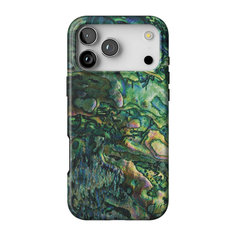 Green Abalone Shell Tough Phone Case for iPhone 17 Pro Max