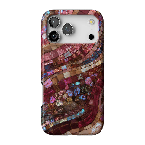 Garnet Stained Glass Print Tough Phone Case for iPhone 17 Pro Max