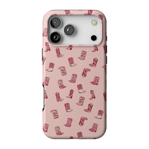 Pink Cowgirl Boots Tough Phone Case for iPhone 17 Pro Max