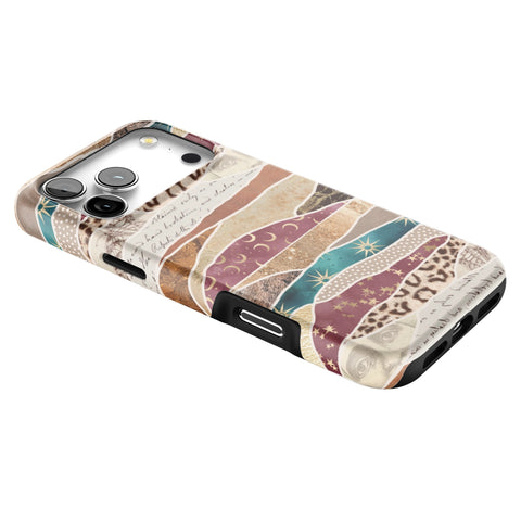 Boho Abstract Tough Phone Case for iPhone 17 Pro Max (Feat)