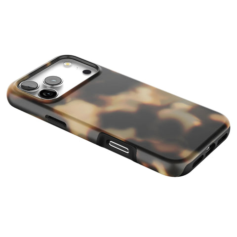 Layered Tortoise Shell Tough Phone Case for iPhone 17 Pro Max (Feat)