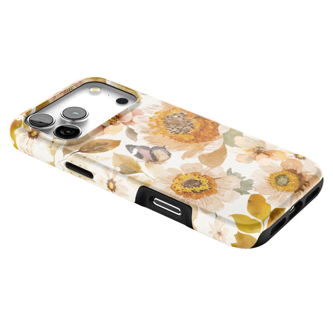 Rustic Boho Floral Tough Phone Case for iPhone 17 Pro Max (Feat)