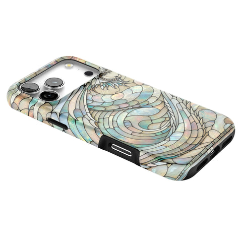 Year of the Dragon Stained Glass Illusion Tough Phone Case for iPhone 17 Pro Max (Feat)