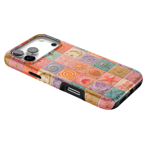 Nautical Whimsy Tiles Tough Phone Case for iPhone 17 Pro Max (Feat)