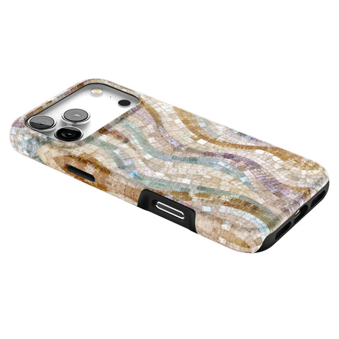 Seashell Mosaic Print Tough Phone Case for iPhone 17 Pro Max (Feat)