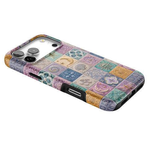 Mermaid Whimsy Tiles Tough Phone Case for iPhone 17 Pro Max (Feat)
