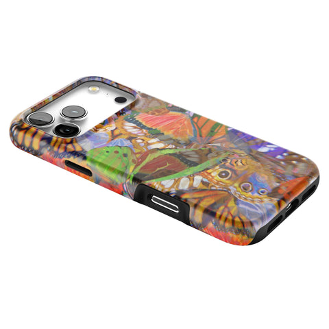 Trippy Butterfly Wings Tough Phone Case for iPhone 17 Pro Max (Feat)