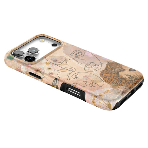 Line Art Faces Collage Tough Phone Case for iPhone 17 Pro Max (Feat)