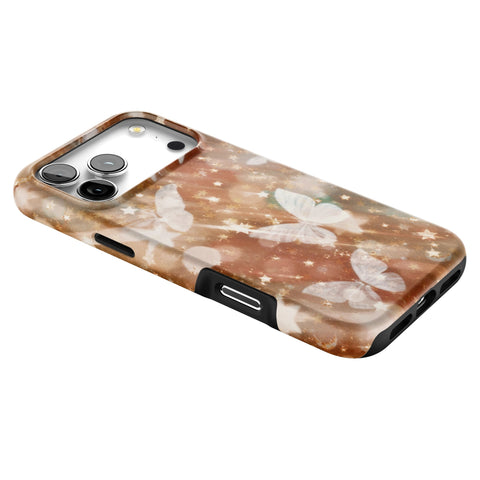 Terracotta Butterfly Tough Phone Case for iPhone 17 Pro Max (Feat)
