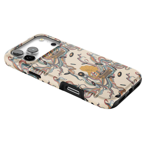 Art Nouveau Vinyl Record Player Tough Phone Case for iPhone 17 Pro Max (Feat)