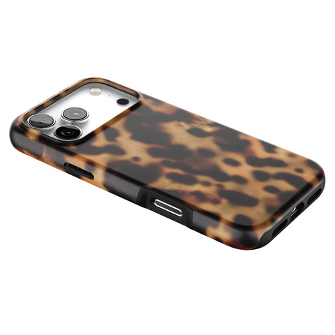 Grunge Tortoise Shell Print Tough Phone Case for iPhone 17 Pro Max (Feat)