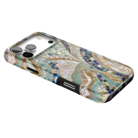 Sea Goddess Mosaic Print Tough Phone Case for iPhone 17 Pro Max (Feat)