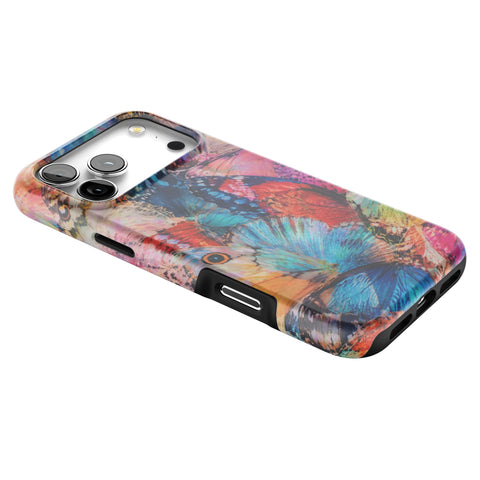 Colorful Butterfly Moth Wings Tough Phone Case for iPhone 17 Pro Max (Feat)