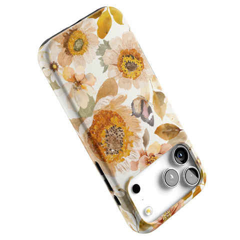 Rustic Boho Floral Tough Phone Case for iPhone 17 Pro Max (Feat)