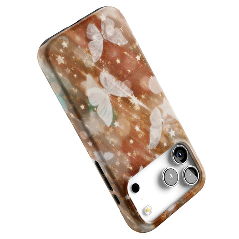 Terracotta Butterfly Tough Phone Case for iPhone 17 Pro Max (Feat)