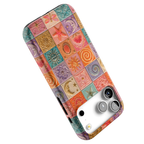 Nautical Whimsy Tiles Tough Phone Case for iPhone 17 Pro Max (Feat)