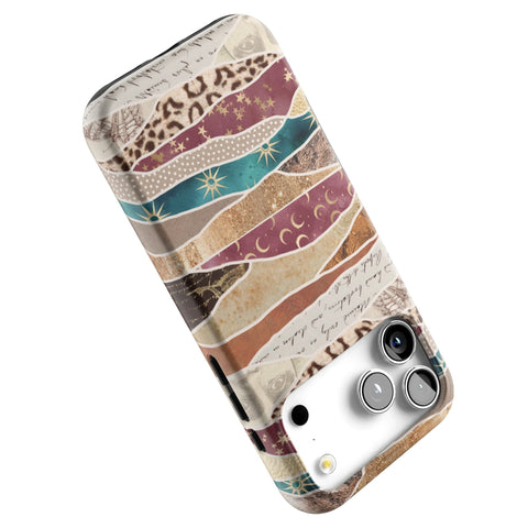 Boho Abstract Tough Phone Case for iPhone 17 Pro Max (Feat)