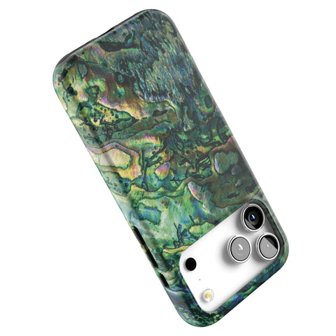 Green Abalone Shell Tough Phone Case for iPhone 17 Pro Max (Feat)