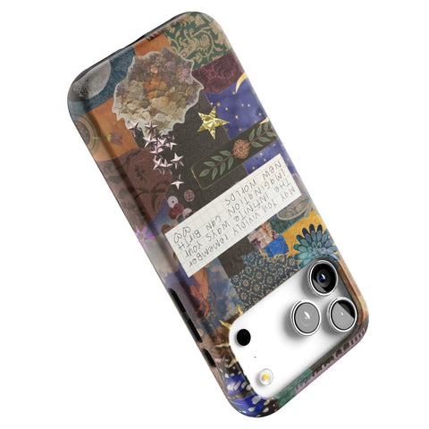 Whimsy Quote Collage Tough Phone Case for iPhone 17 Pro Max (Feat)