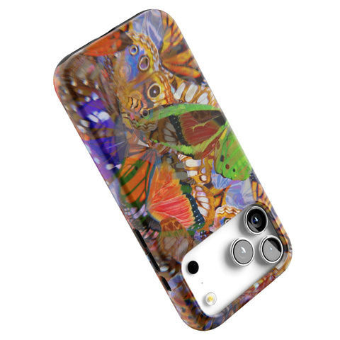 Trippy Butterfly Wings Tough Phone Case for iPhone 17 Pro Max (Feat)