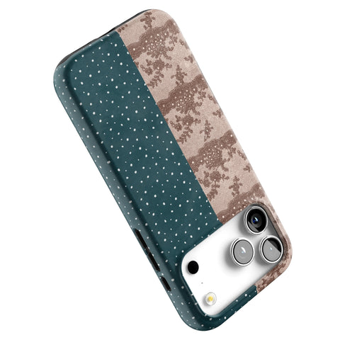 Lace & Tiny Dots Split Tough Phone Case for iPhone 17 Pro Max (Feat)