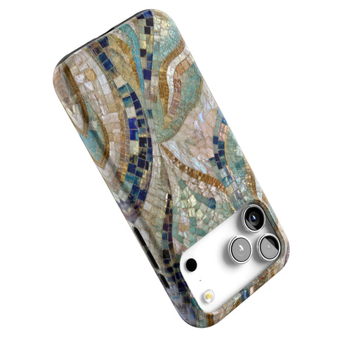 Sea Goddess Mosaic Print Tough Phone Case for iPhone 17 Pro Max (Feat)
