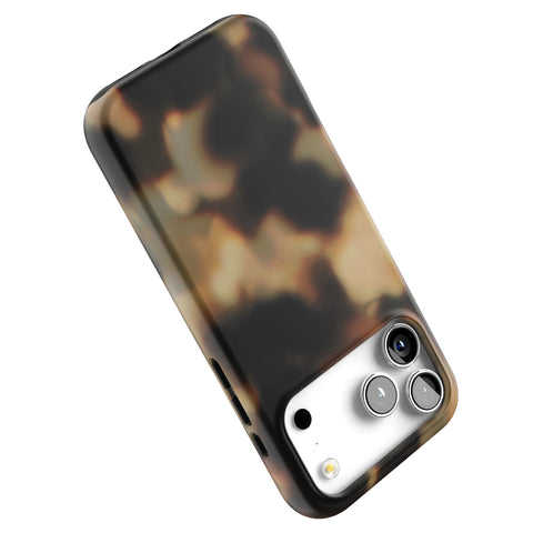 Layered Tortoise Shell Tough Phone Case for iPhone 17 Pro Max (Feat)