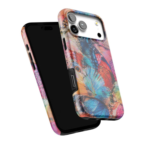 Colorful Butterfly Moth Wings Tough Phone Case for iPhone 17 Pro Max (Feat)