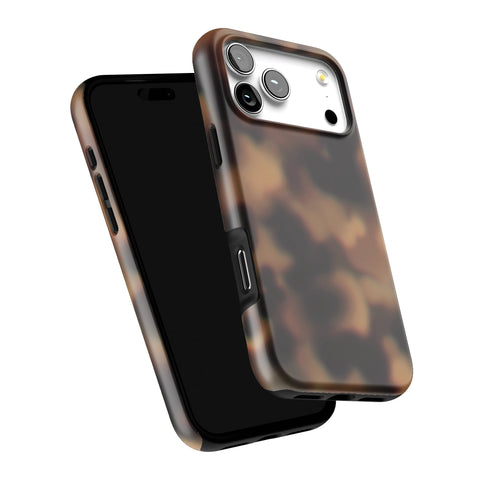 Classic Tortoise Shell Print Tough Phone Case for iPhone 17 Pro Max (Feat)