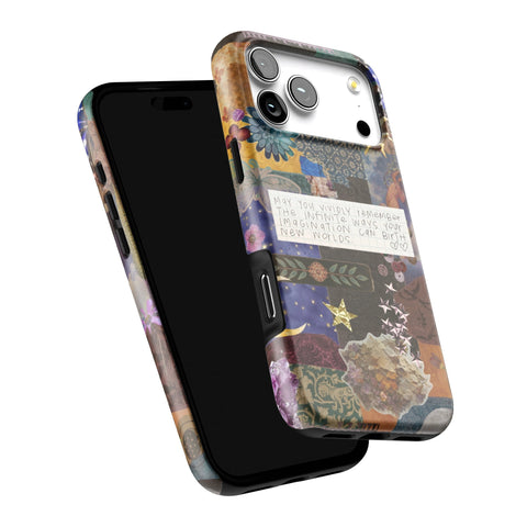 Whimsy Quote Collage Tough Phone Case for iPhone 17 Pro Max (Feat)