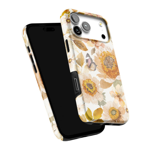 Rustic Boho Floral Tough Phone Case for iPhone 17 Pro Max (Feat)