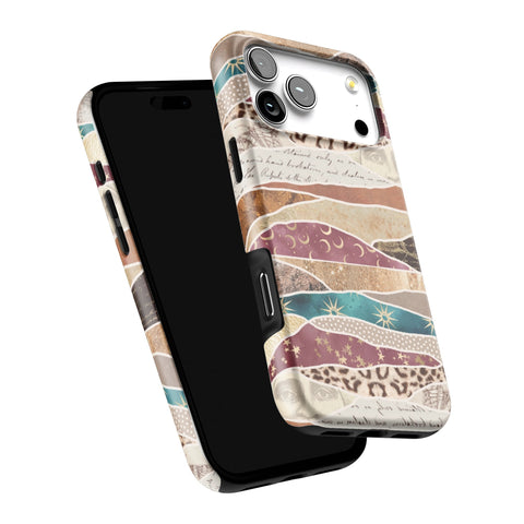 Boho Abstract Tough Phone Case for iPhone 17 Pro Max (Feat)