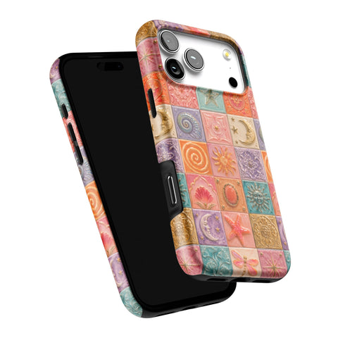 Nautical Whimsy Tiles Tough Phone Case for iPhone 17 Pro Max (Feat)